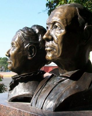 Busts of Baptiste & Mary Ann Peoria image. Click for full size.