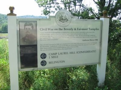 Civil War on the Beverly & Fairmont Turnpike Marker image. Click for full size.