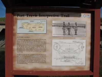 Fort Travis Interpretive Trail Sign image. Click for full size.