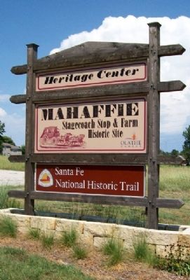 Mahaffie Stagecoach Stop & Farm Sign. Click for full size. Mahaffie Stagecoach Stop & Farm Sign image. Click for full size.