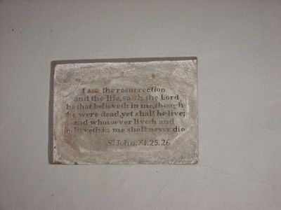 Inscription on the back wall of Washington's Tomb image. Click for full size.