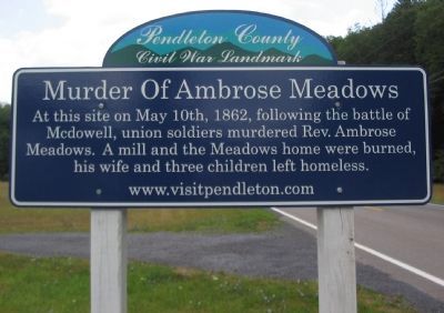 Murder of Ambrose Meadows Marker. Click for full size. Murder of Ambrose Meadows Marker image. Click for full size.