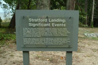 Stratford Landing: Significant Events Marker image. Click for full size.