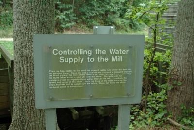 Controlling the Water Supply to the Mill Marker image. Click for full size.