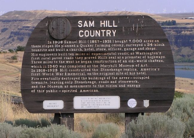 Sam Hill Country Marker image. Click for full size.