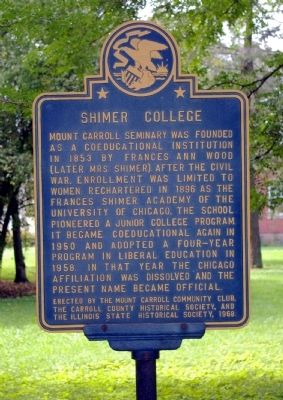 Shimer College Marker image. Click for full size.