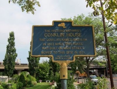 Conklin House Marker - south facing side image. Click for full size.