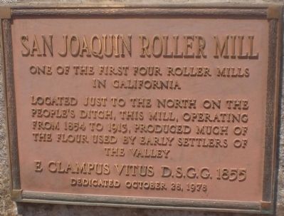 San Joaquin Roller Mill Marker image. Click for full size.