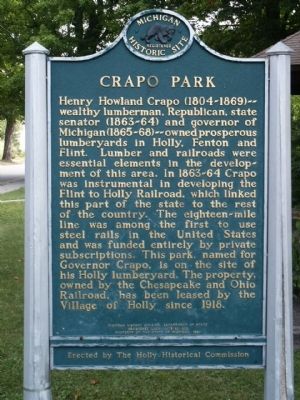 Crapo Park Marker image. Click for full size.
