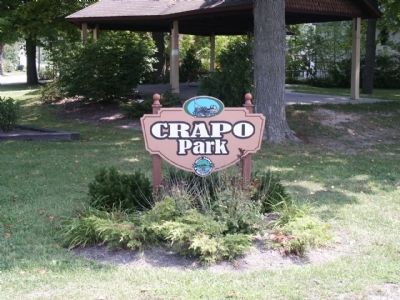 Crapo Park sign image. Click for full size.