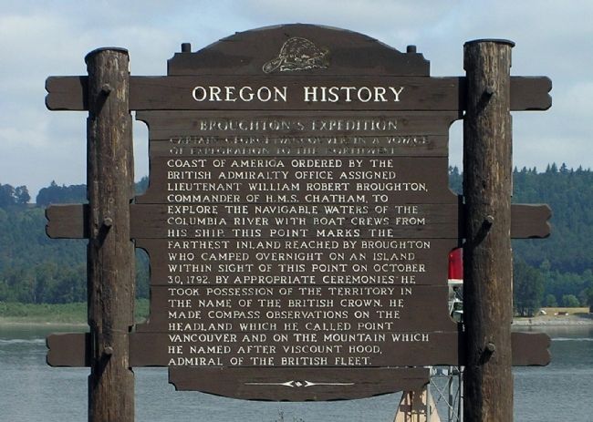 Broughton’s Expedition Marker image. Click for full size.