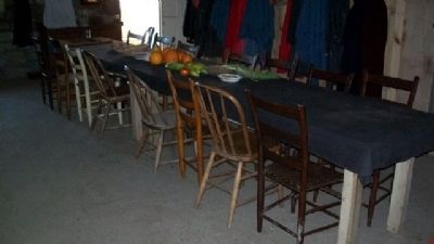 Traveler Dining Area in Mahaffie House Basement. Click for full size. Traveler Dining Area in Mahaffie House Basement image. Click for full size.