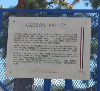 Carson Valley Marker image. Click for full size.