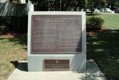 Amendments to the United States Constitution Memorial. Click for full size. Amendments to the United States Constitution Memorial image. Click for full size.