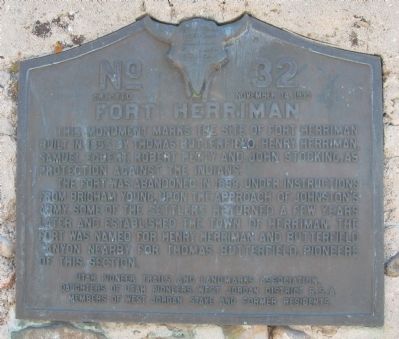 Fort Herriman Marker image. Click for full size.