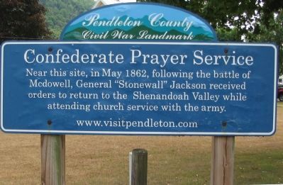 Confederate Prayer Service Marker. Click for full size. Confederate Prayer Service Marker image. Click for full size.
