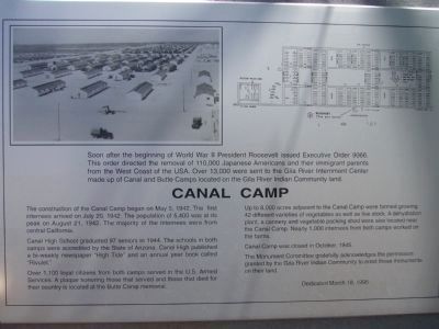 Canal Camp Marker image. Click for full size.