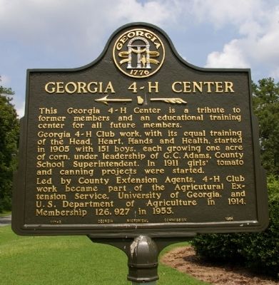 Georgia 4-H Center Marker. Click for full size. Georgia 4-H Center Marker image. Click for full size.