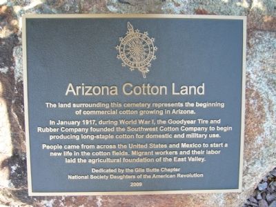 Arizona Cotton Land Marker image. Click for full size.
