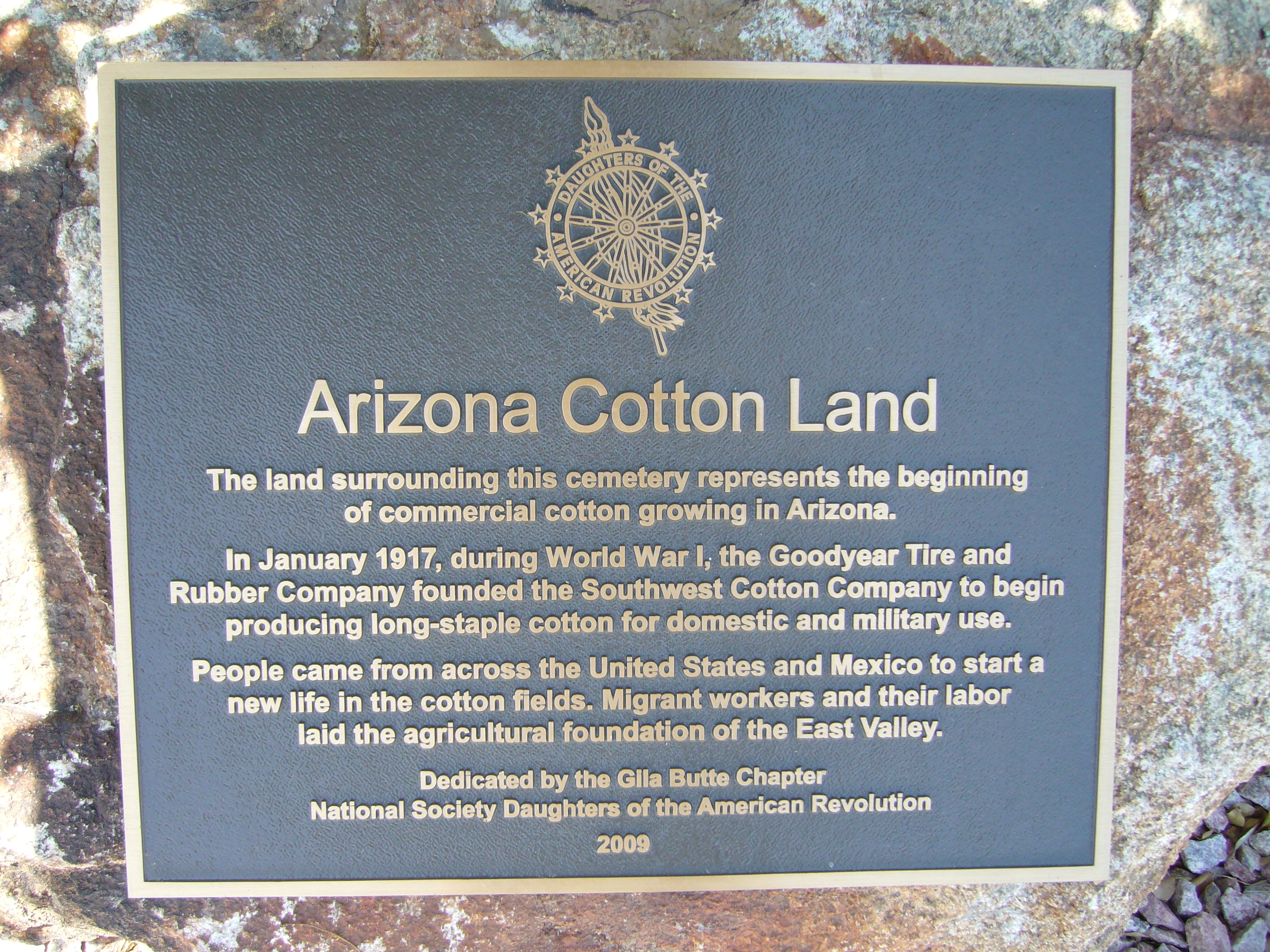 Arizona Cotton Land Marker