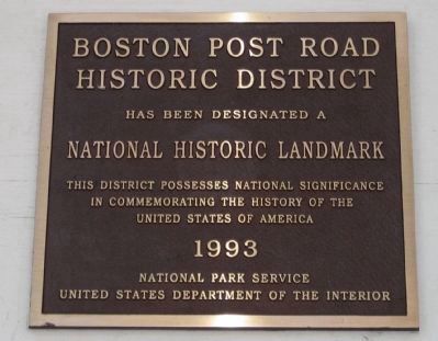 Boston Post Road Historic District Plaque image. Click for full size.