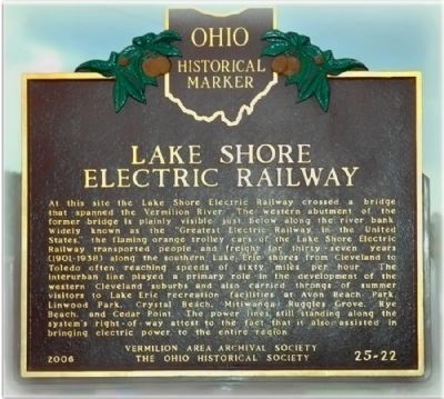 Lake Shore Electric Railway Marker image. Click for full size.