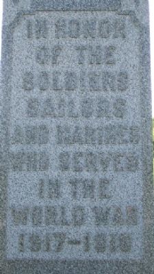 Cadmus War Memorial East Face image. Click for full size.