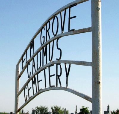 Elm Grove-Cadmus Cemetery Sign image. Click for full size.