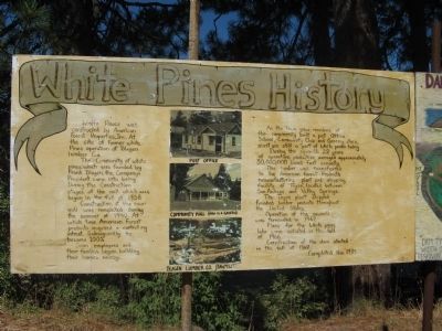 White Pines History Marker image. Click for full size.