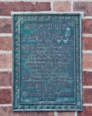 Connecticut Farms Marker image. Click for full size.