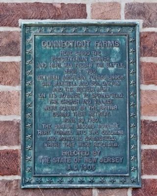 Connecticut Farms Marker. Click for full size. Connecticut Farms Marker image. Click for full size.