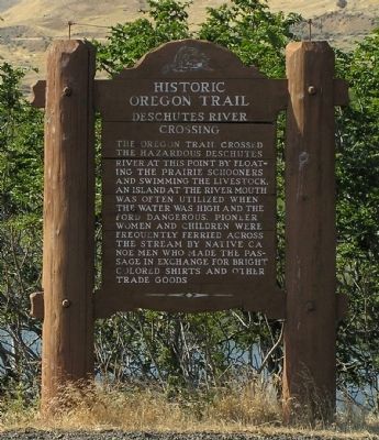 Deschutes River Crossing Marker image. Click for full size.