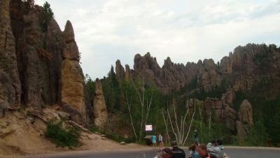 Cathedral Spires and Marker. Click for full size. Cathedral Spires and Marker image. Click for full size.