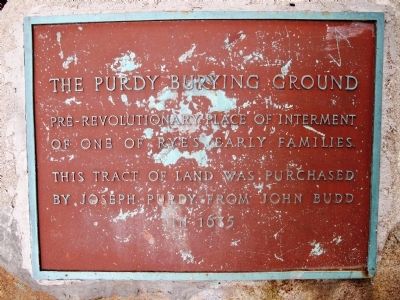 The Purdy Burying Ground Marker image. Click for full size.