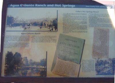 Agua Caliente Ranch and Hot Springs Marker image. Click for full size.