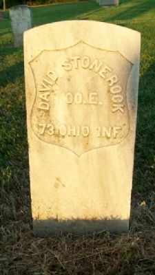 David Stonerock, Company E, 73rd Ohio Infantry image. Click for full size.
