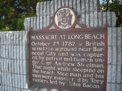 Massacre at Long Beach Marker. Click for full size. Massacre at Long Beach Marker image. Click for full size.