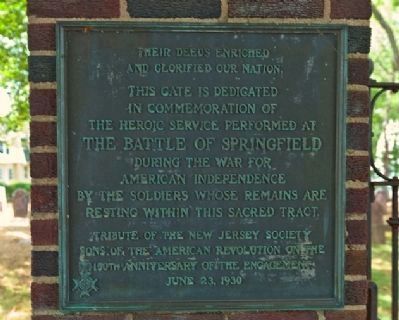 The Battle of Springfield Marker. Click for full size. The Battle of Springfield Marker image. Click for full size.
