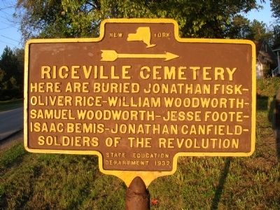 Riceville Cemetery Marker. Click for full size. Riceville Cemetery Marker image. Click for full size.