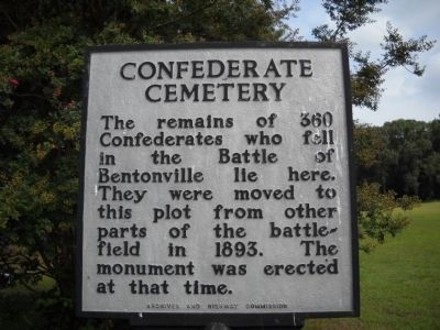 Confederate Cemetery Marker. Click for full size. Confederate Cemetery Marker image. Click for full size.