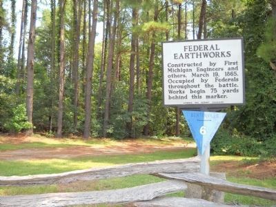 Marker on the Bentonville Battlefield image. Click for full size.