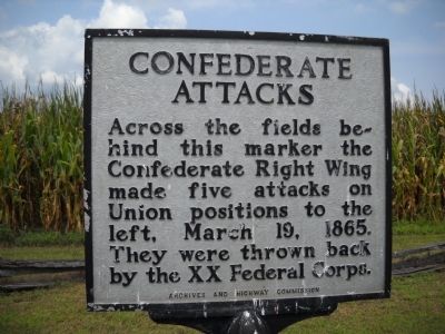 Confederate Attacks Marker image. Click for full size.