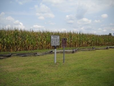 Marker on the Bentonville Battlefield. Click for full size. Marker on the Bentonville Battlefield image. Click for full size.