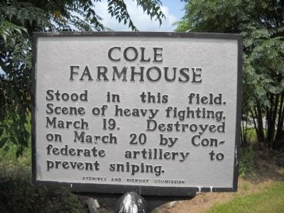 Cole Farmhouse Marker image. Click for full size.