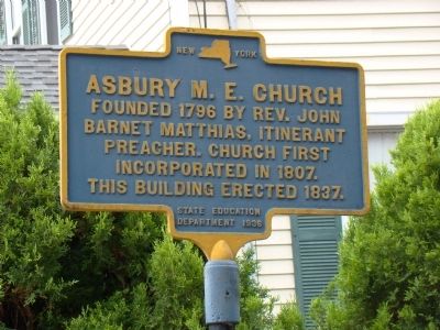 Asbury M. E. Church Marker image. Click for full size.