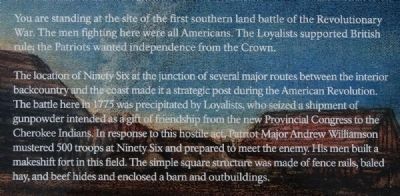 The American Revolution Comes to the South Marker. Click for full size. The American Revolution Comes to the South Marker image. Click for full size.