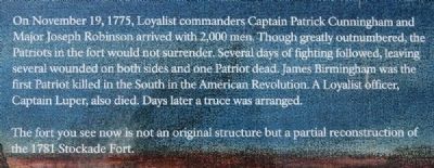 The American Revolution Comes to the South Marker image. Click for full size.