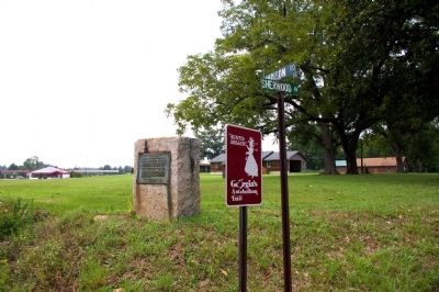 Site of the Home and Private School of Adiel Sherwood Marker. Click for full size. Site of the Home and Private School of Adiel Sherwood Marker image. Click for full size.