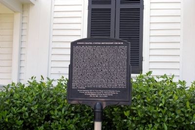 Union Chapel United Methodist Church Marker image. Click for full size.