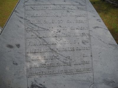 Soldiers' Names on Monument image. Click for full size.